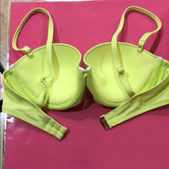 🧨VICTORIA SECRET SWIM /Beach TOP LIME G. SZ 36C - Picture 3 of 6